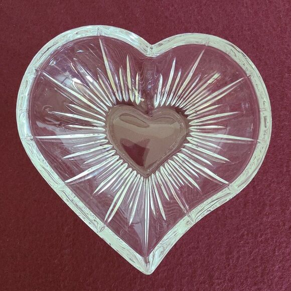 Mikasa Icicles Heart Dish Glass Lead Crystal Item SN047/512 Germany IOB - Picture 2 of 13
